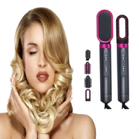 detachable one step 4in1 electric hot air brush hair styling heating blowing dryer comb wrap rotating curling iron wand sets