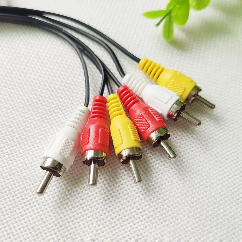 1 м 3RCA Мужской до 3 RCA Аудио Видео av-кабель 3X штекер | Электроника