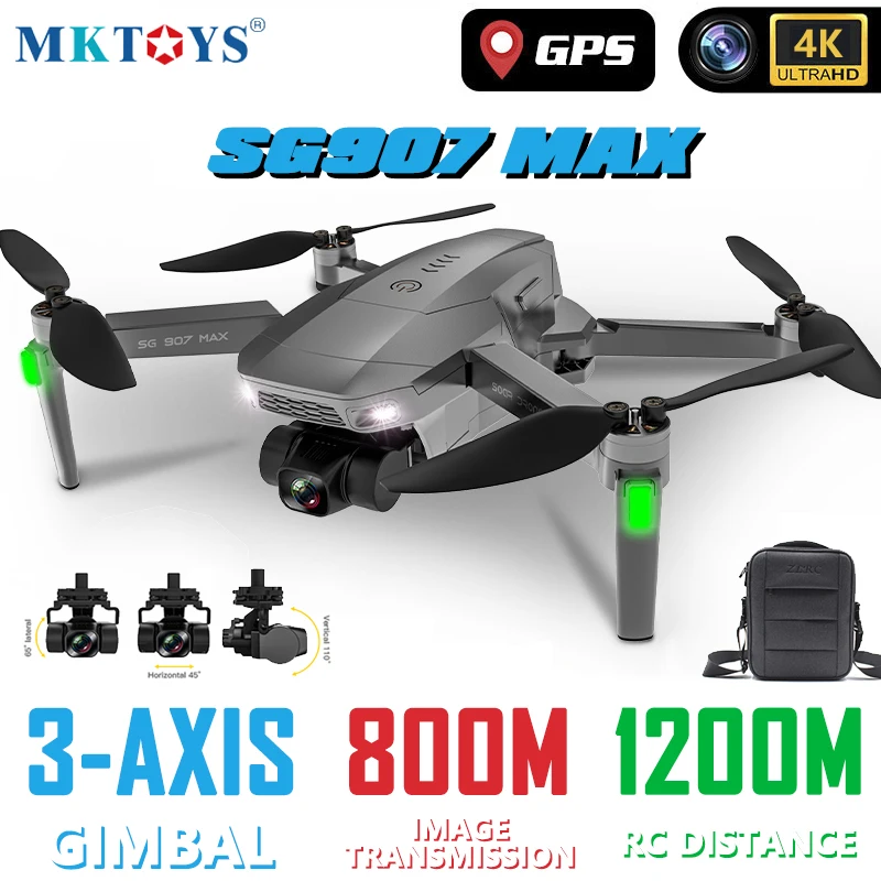 MKTOYS GPS Дрон с разрешением 4K Профессиональный SG907 MAX RC Камера Квадрокоптер