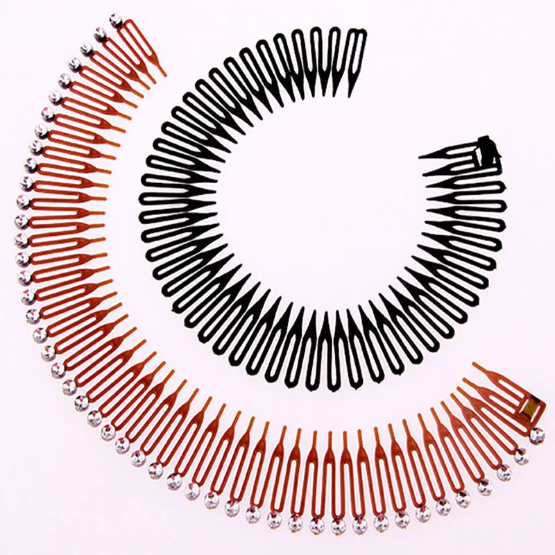 2021 модная пластиковая полнокруглая эластичная Бриллиантовая Гибкая Расческа