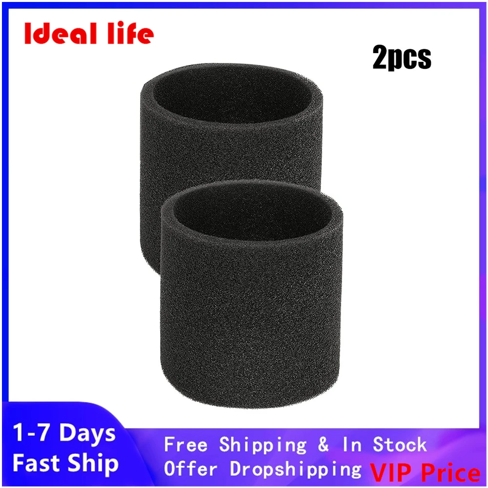 

2 Sponge Filter Type U Cartridge Filter With Cartridge Ring For Shop Vac ShopVac 90304 90333 90350 Robot Vacuum Part Replacement