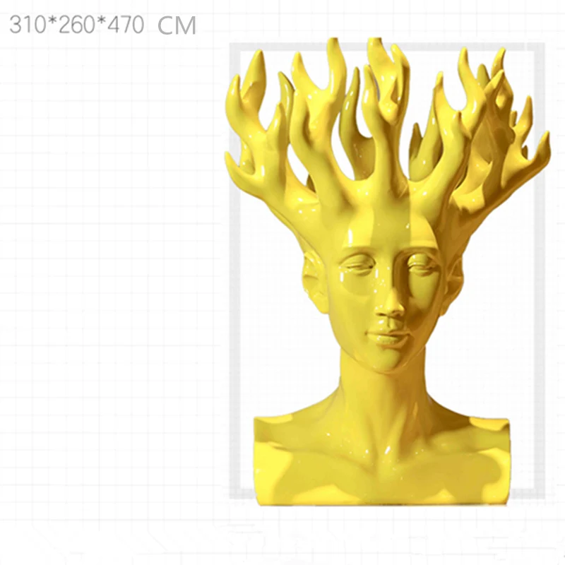 

Nordic Creative Resin Human Head Flower Vase Home Decor Ornaments Window Display Flower Pots Modern Abstract Decorative Art Vase