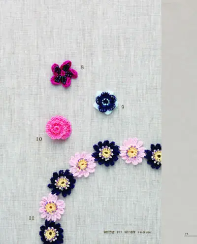 

Beads Work Mini Motif Pattern knitting book 100 cute small objects Mini beaded series weave book