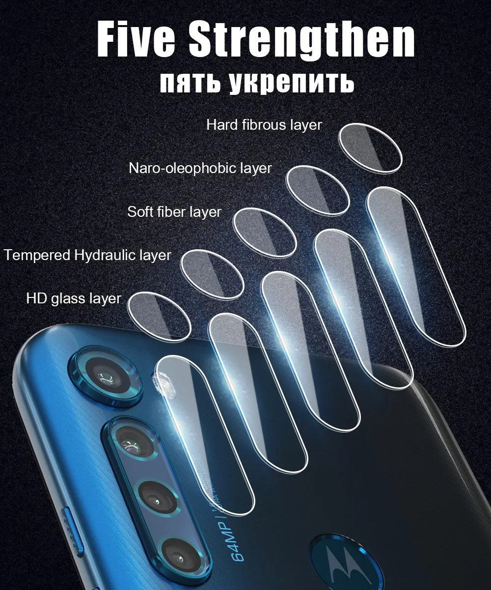 Защитная пленка для задней камеры Motorola Moto One vision 5G Fusion Plus P30 Play X4|Защитные стёкла и