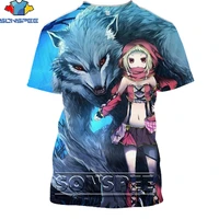 sonspee mythical animal werewolf shirt 3d printing mens womens funny wild harajuku mens oversized t shirts kids t shirt top