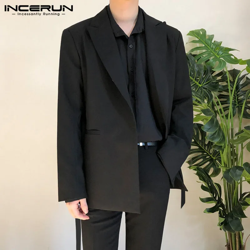 Пиджак мужской классический на пуговицах со шнуровкой свободного покроя