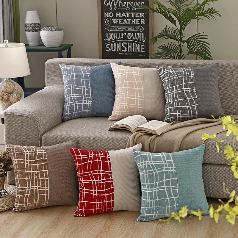 

Nordic Home Decor Pillowcover Geometry Stripe Living Room Decorative Throw Cushion Cover 45*45cm Office Sofa Pillowcase 40787