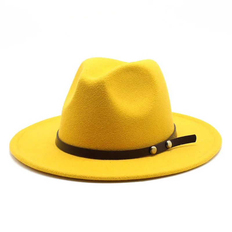 Women Men Wool Vintage Gangster Trilby Felt Fedora Hat With Wide Brim Gentleman Elegant Lady Winter Autumn Jazz Caps | Аксессуары для