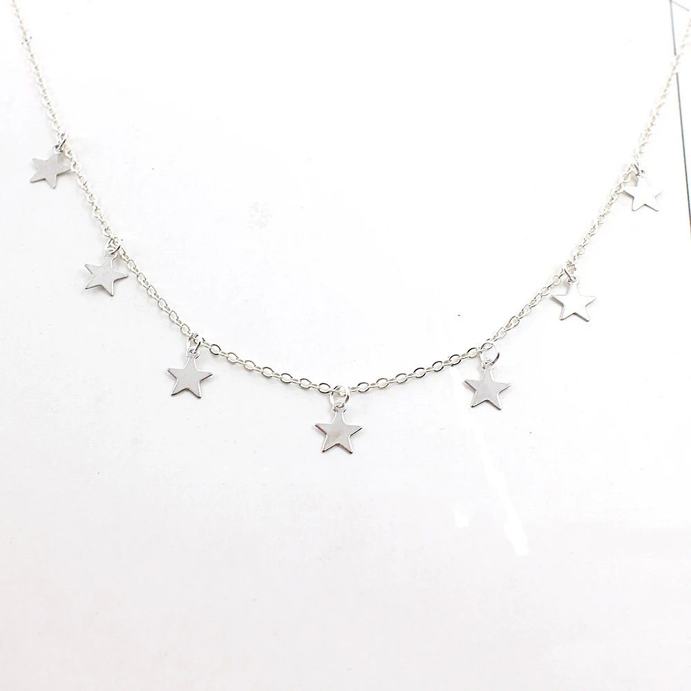 Модные ювелирные изделия 7 ожерелье со звездами ручная работа колье для женщин