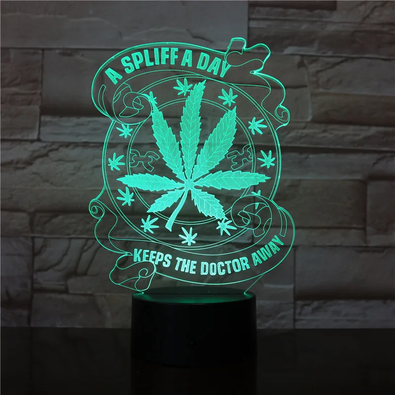 

Maple Leaf 3D Illusion Lamp Transparent Acrylic Night Light LED Lamp 7 Color Changing Touch Table Lamp Kids Decor Lamp 3224