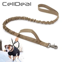 nylon tactical dog leash elastic bungee training walking leashes pet military lead belt running for medium large dogs adjustable