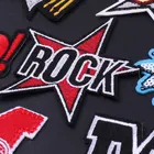 Нашивки Rock Music в стиле хип-хоп с надписями и ремешками для детской одежды, швейные наклейки на одежду, нашивки с вышивкой своими руками, аппликации