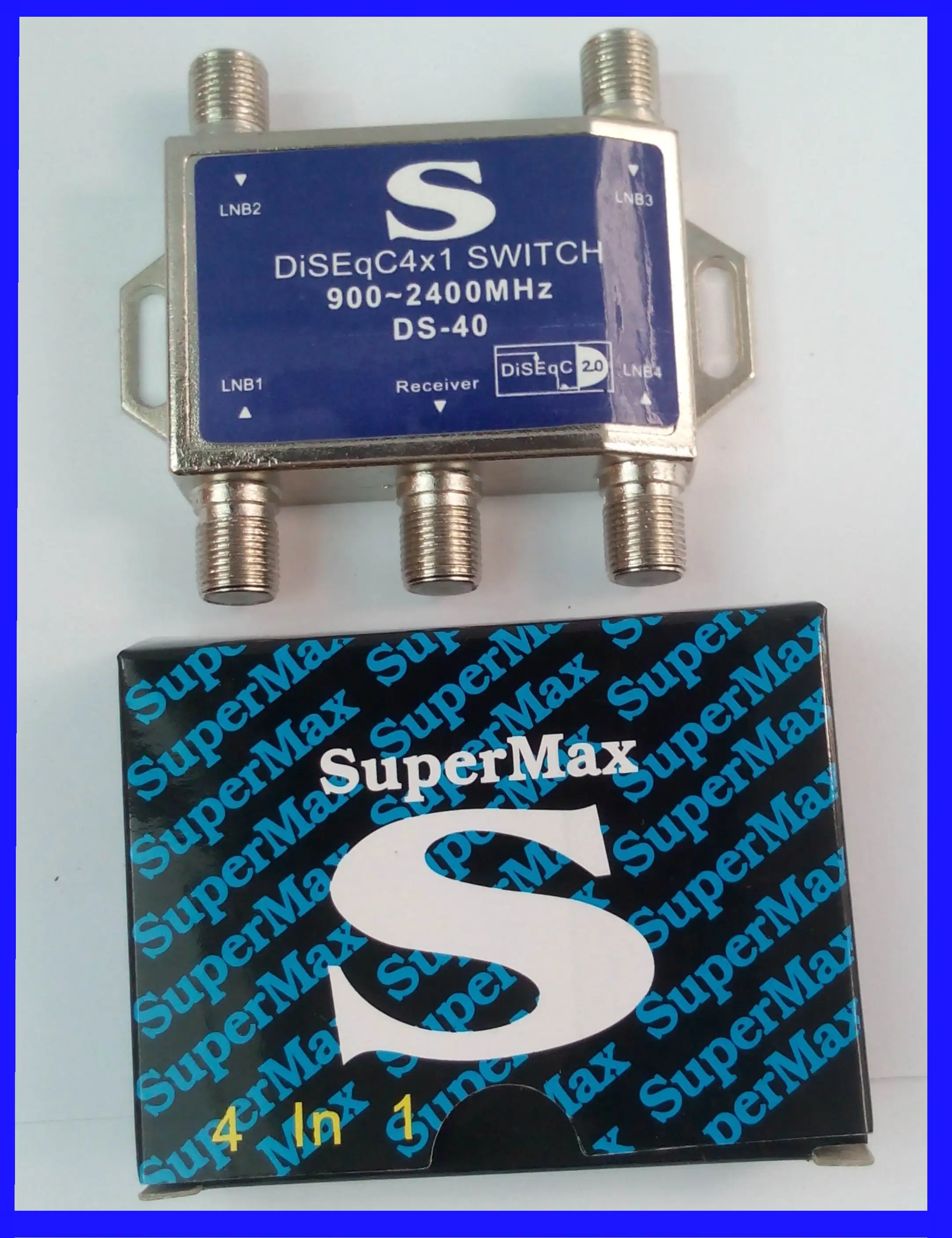 SUPERMAX 4x1 качество 4 в 1 DiSEqC переключатель спутниковый FTA ТВ с lnb конвертером переключатель для спутникового приемника