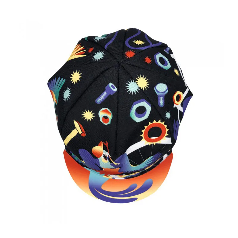 New style printed retro team outdoor sports competition men's and women's cycling cap soft breathable comfortable fabric poly |