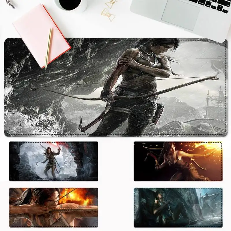 

Print Tomb Raider Mouse Pad Gaming MousePad Large Big Mouse Mat Desktop Mat Computer Mouse pad For Overwatch