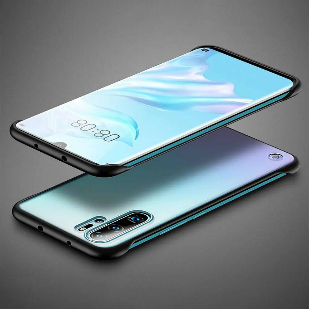 For Huawei P20 P30 Lite Honor 20 Mate Pro Case Frameless With Finger Ring PC Hard Cover P 30 P30Lite |