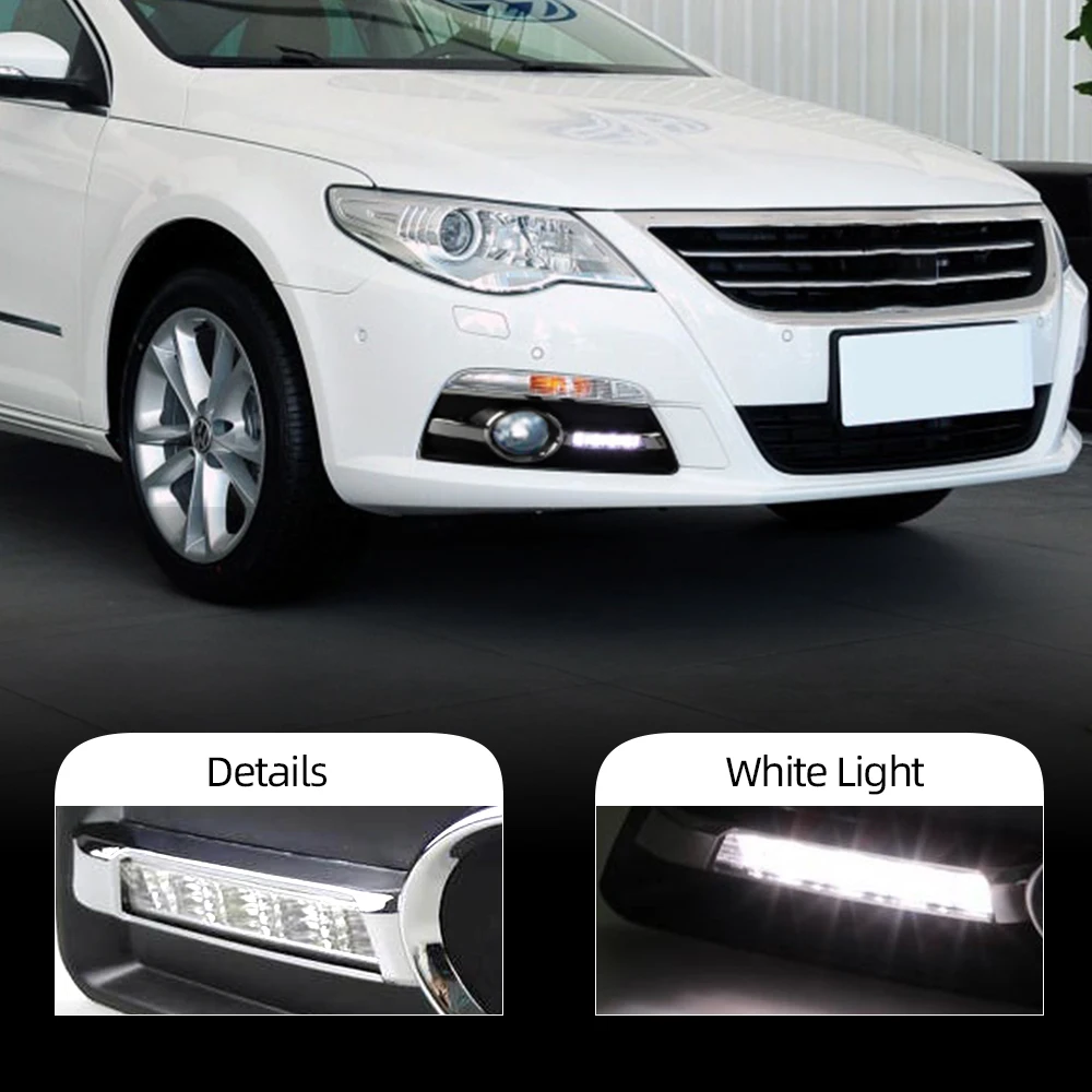 2 шт. Автомобильные светодиодные дневные ходовые огни для VW PASSAT CC 2009 2010 2011 2012 2013 12