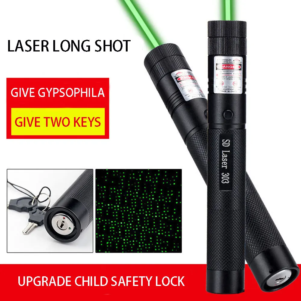 

Laser Sight 303 Pointer High Power Device Adjustable Beam Thickness for PPT Presentations and Field Signaling