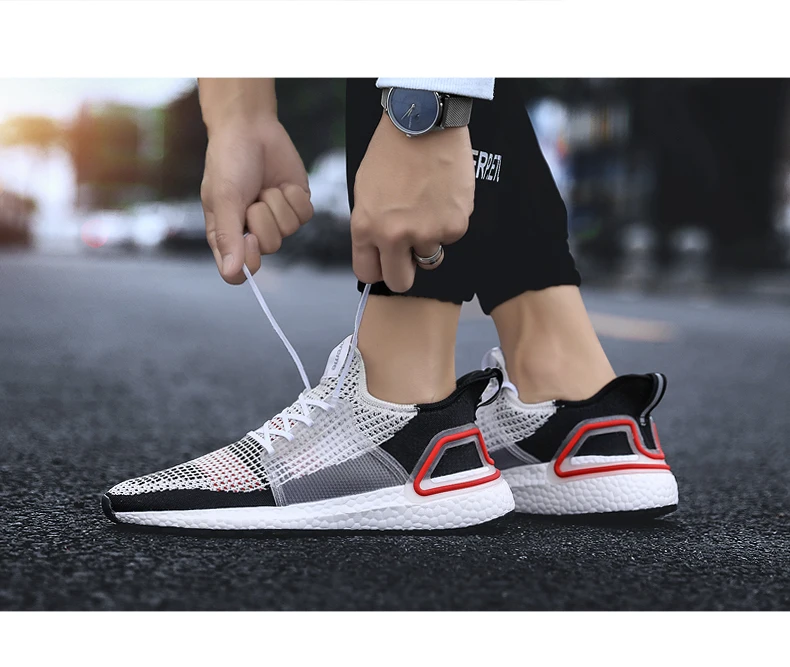 Дизайн, черные мужские кроссовки для бега, Ultraboost Sole Flyknit, кроссовки, обувь для мужчин, zapatillas hombre deportiva