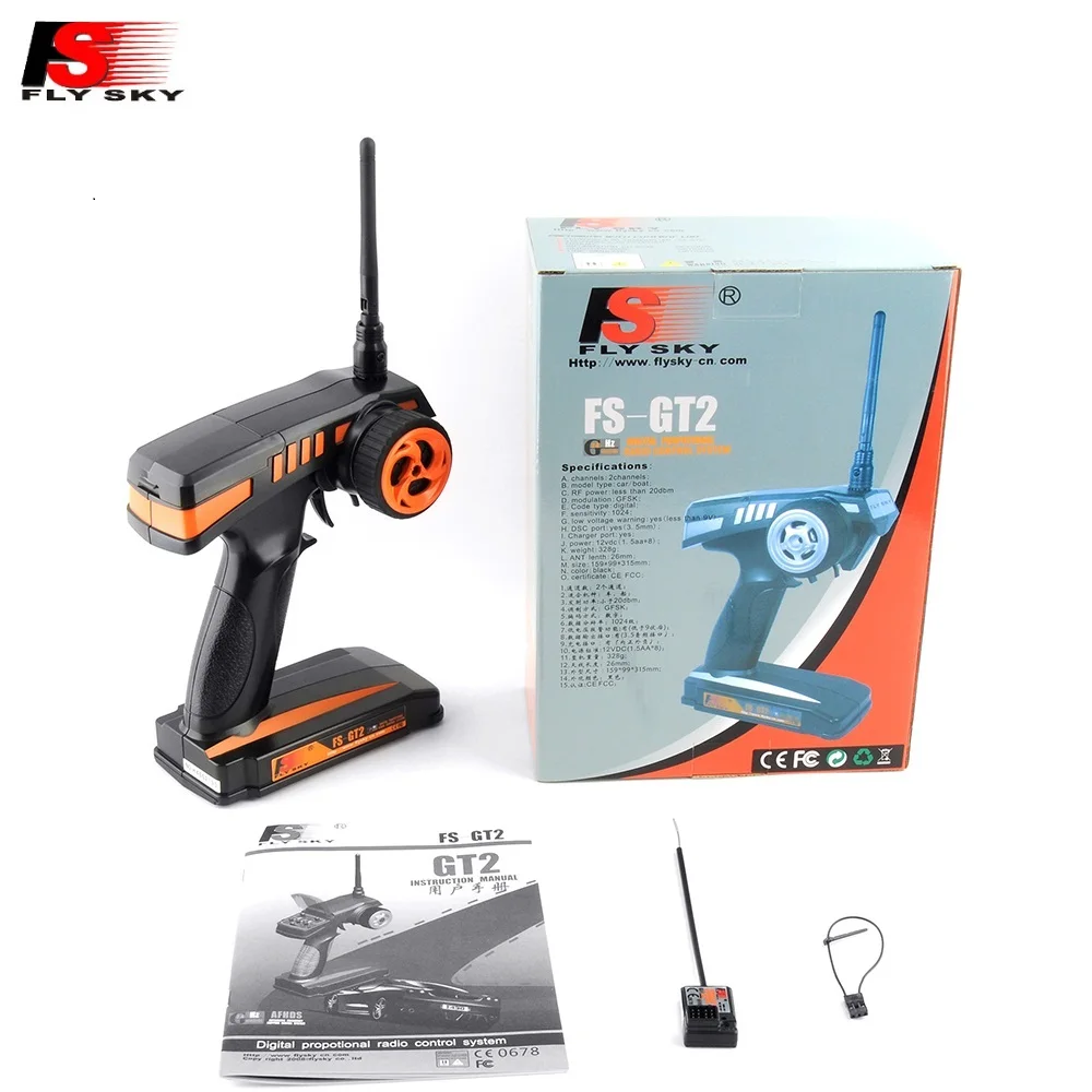 Flysky FS дистанционный пульт 2 4 г GT2 2CH радиомодель rc передатчик & приемник для ДУ