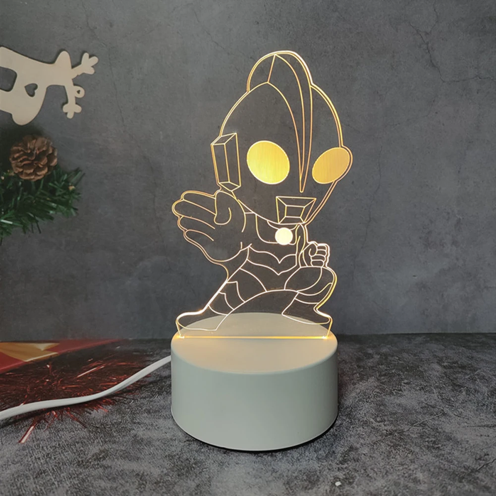 

Room Decor USB Night Light LED Three Colors Light Acrylic Lamp Board Home Baby Bedside Table Lamps Cartoon Pattern Birthday Gift
