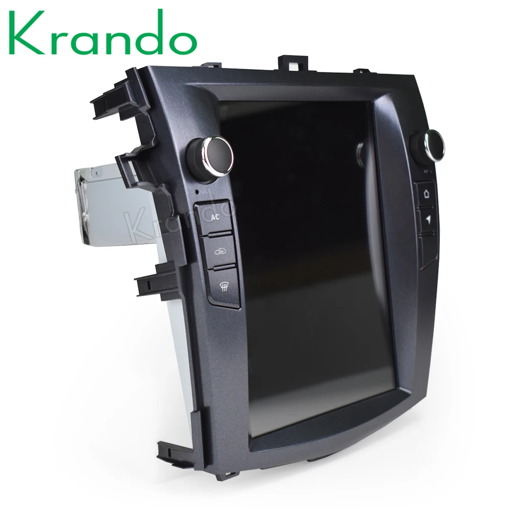 Krando Android 7,1 10," Tesla вертикальный экран Автомобильная Мультимедийная система для toyota Corolla 2008-2012 аудио радио плеер KD-TV025
