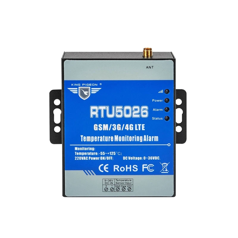 4G LTE RTU Modbus TCP Gateway AC/DC Power Status Temperature Monitoring Alarm System Support Remote Reset Reboot RTU5026 EU Plug |