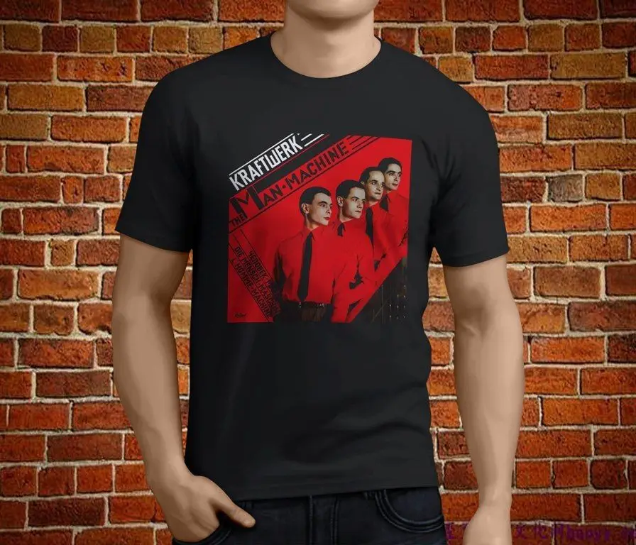 Горячая Kraftwerk человек машина электронная группа Легенда для мужчин s черная