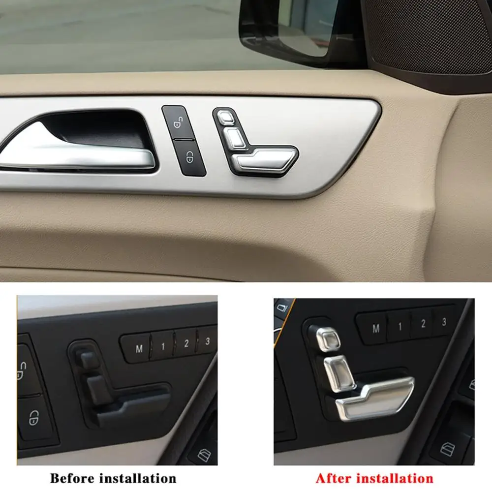 Airspeed Car Seat Adjust Button Cover Sticker for Mercedes Benz A B C E Class W204 W212 GLA X156 CLA C117 GLE W166 ML GL GLS | Автомобили