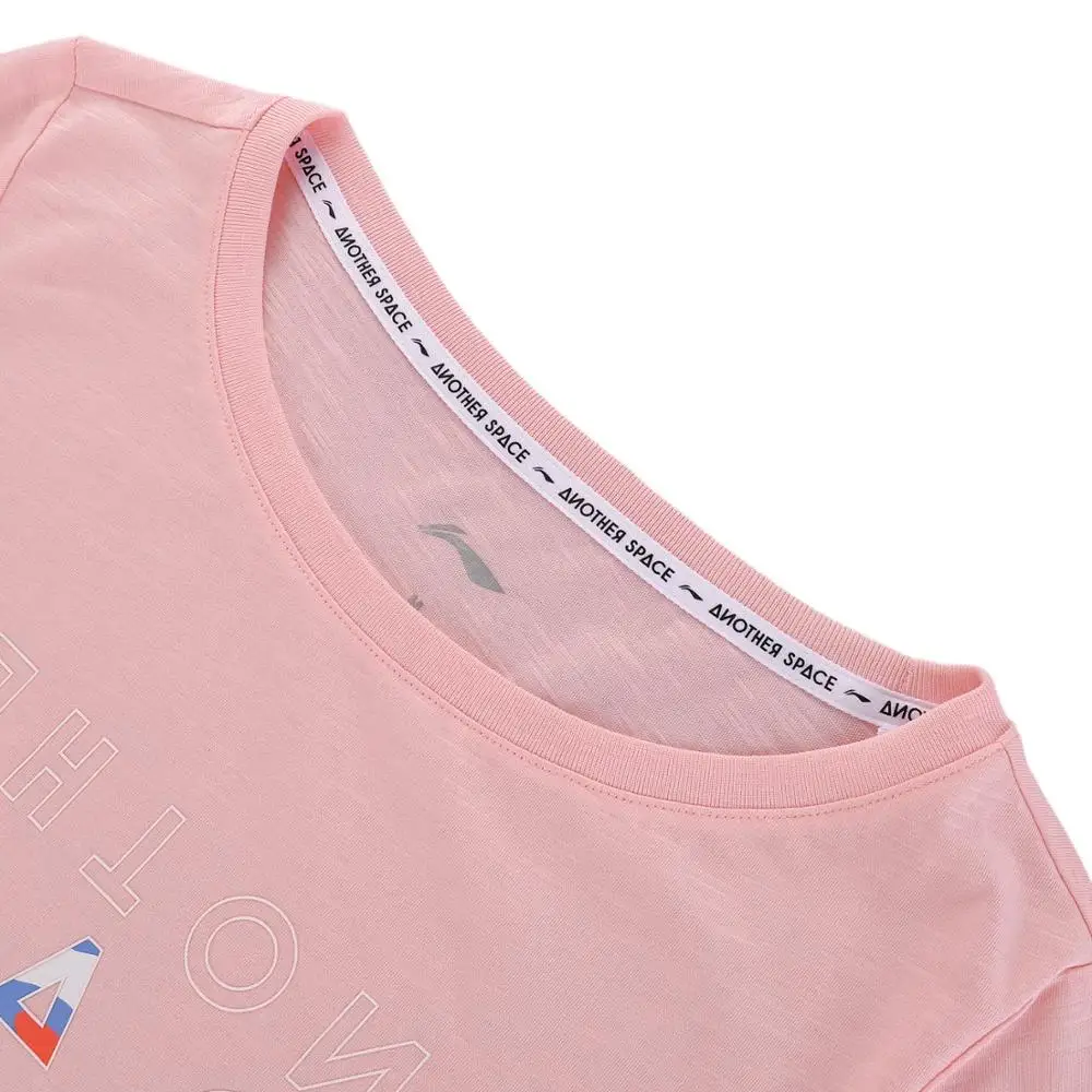 Женская спортивная футболка Li-Ning удобная дышащая из 100% хлопка с подкладкой li ning