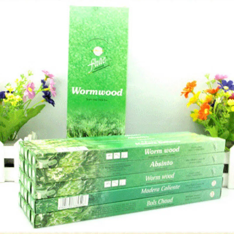 Wormwood Флейта 200 палочки/упаковка Цитронелла ароматизатор травяные Порошковые палочки ладан ручной прокатки из индийского сжигания в офисе для медитации - Аромат: Wormwood