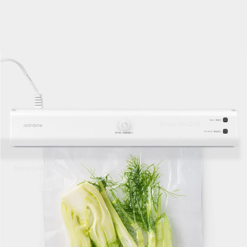 white XIAOMI MIJIA Автоматический Вакуумный пищевой герметик вакуумная упаковочная машина пакеты дегазатор для сенсорной кухни герметичная упаковка - Цвет: white