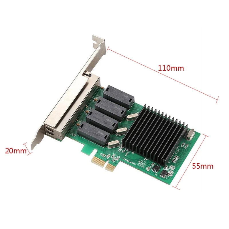 RTL8111H-T4 4-Порты и разъёмы PCI-E X1 Gigabit Ethernet сетевой карты 10/100/1000 Мбит адаптер