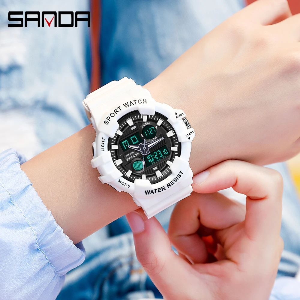 Часы женские аналоговые цифровые военные водонепроницаемые 2021 | Наручные часы