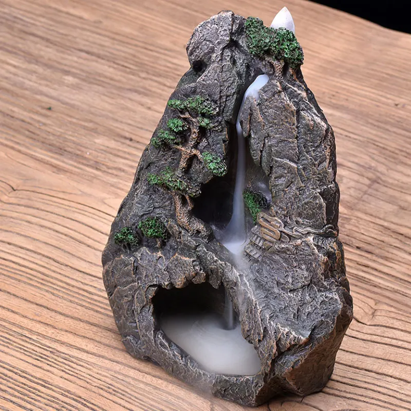 10 шт. ладан+ ладан горелка горная река водопад дым обратного потока держатель без Insences украшение для дома и офиса