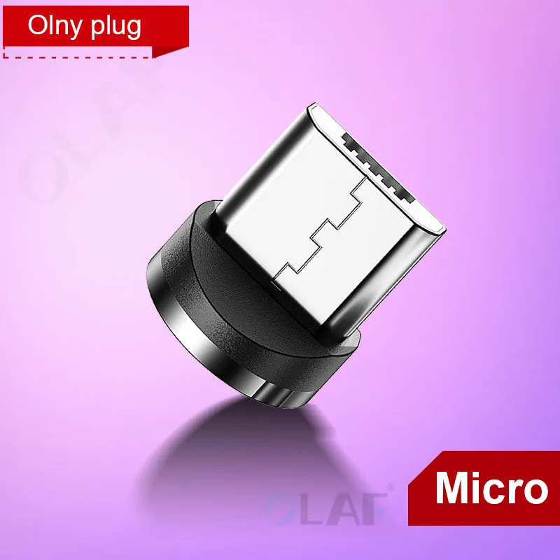 Магнитный usb-кабель Олаф для быстрой зарядки, кабель Micro USB type C, Магнитный зарядный кабель для мобильного телефона, usb шнур для iPhone X 7 samsung - Цвет: Micro usb Plug