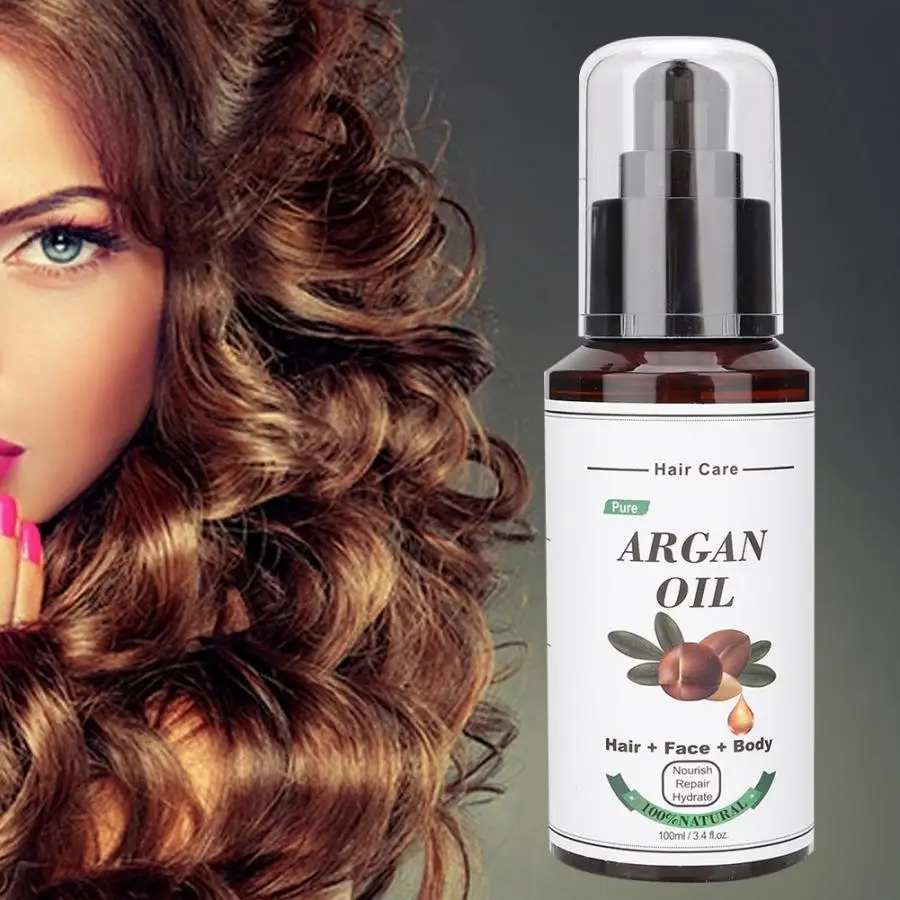 

100ML Argan Oil Hair Care Essential Oil Damaged Hair Repairing Nourishing Essential Oil