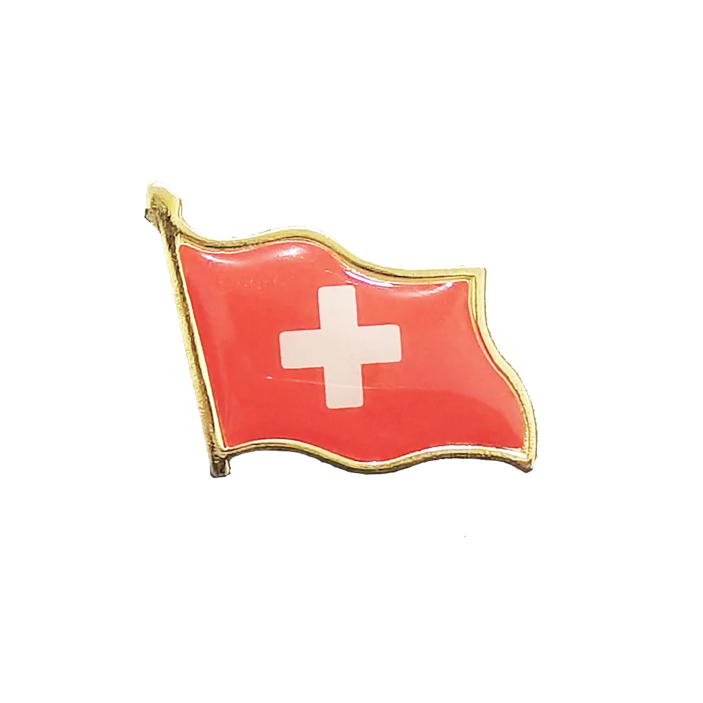 

Switzerland Flag Brooches Enamel Pin Badge Backpack/Collar/Hat Decoration