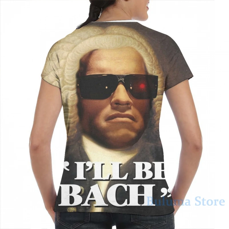 Мужская и женская футболка с принтом iwill BE BACH модная коротким рукавом для