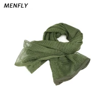 menfly outdoor pure color hunting clothing accessories large mesh towel military fan multi purpose camouflage scarf square towel