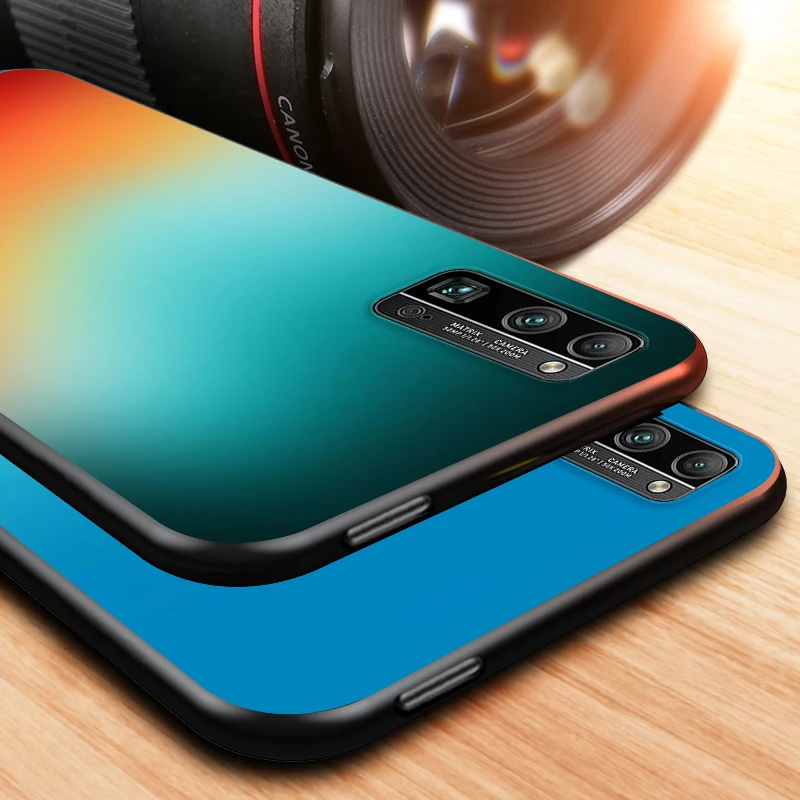 

Gradient Color for Honor V30 30 30S 30i View 20 20S 20i 20E V20 Lite Pro Plus Black Phone Case