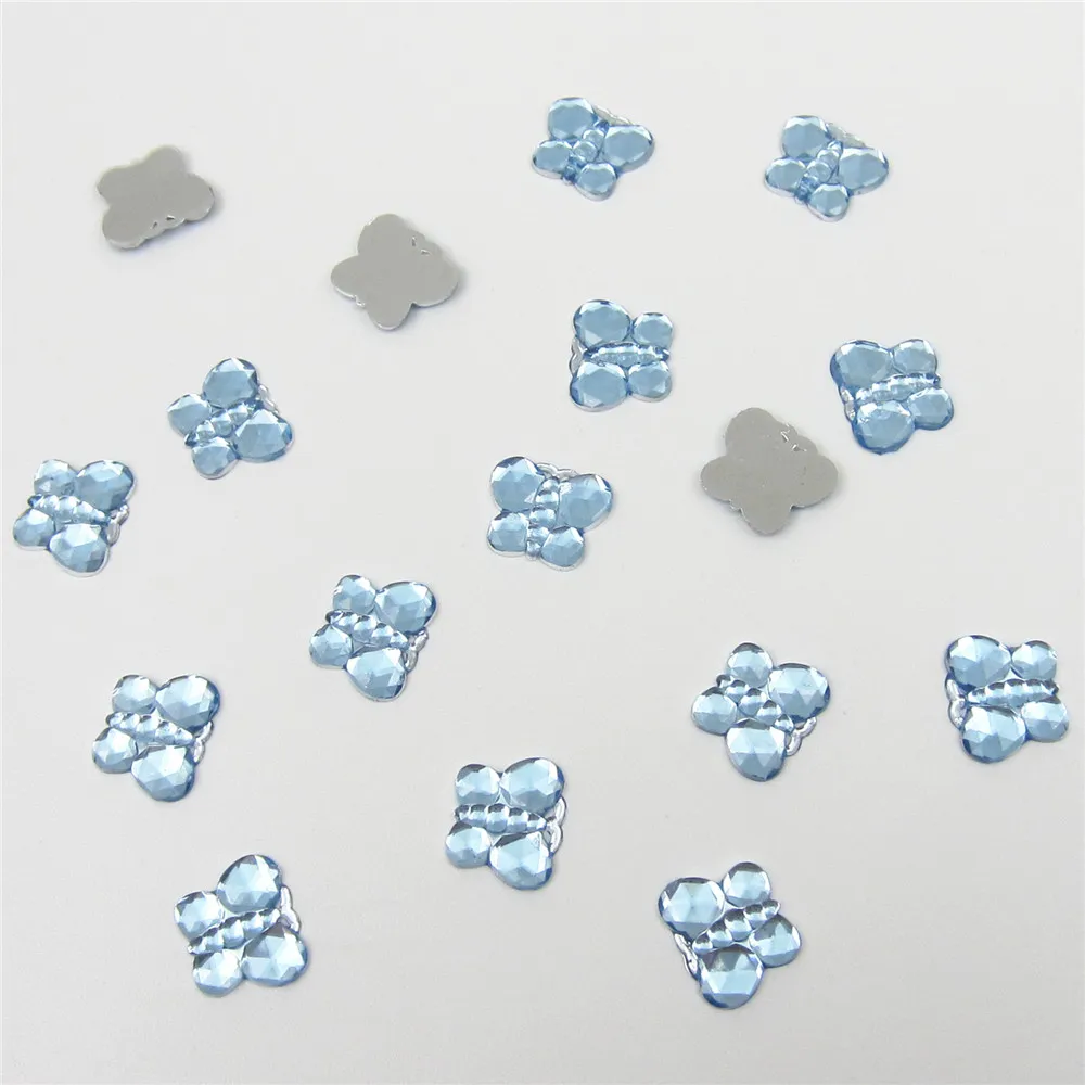 Разноцветные стразы в форме бабочки украшение для детского душа акриловые