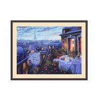 tower landscape counted cross stitch kits printed canvas full embroidery 11ct needlework handicraft rose home wall decor gifts