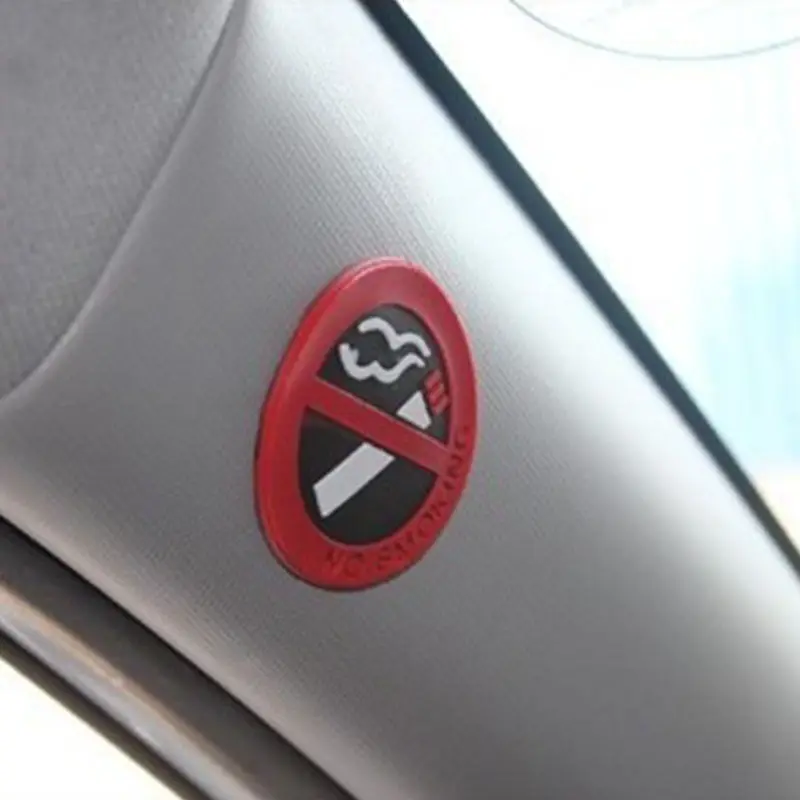 

Auto Car Rubber Stickers No Smoking Warning Logo Car Taxi Decal Stickers
