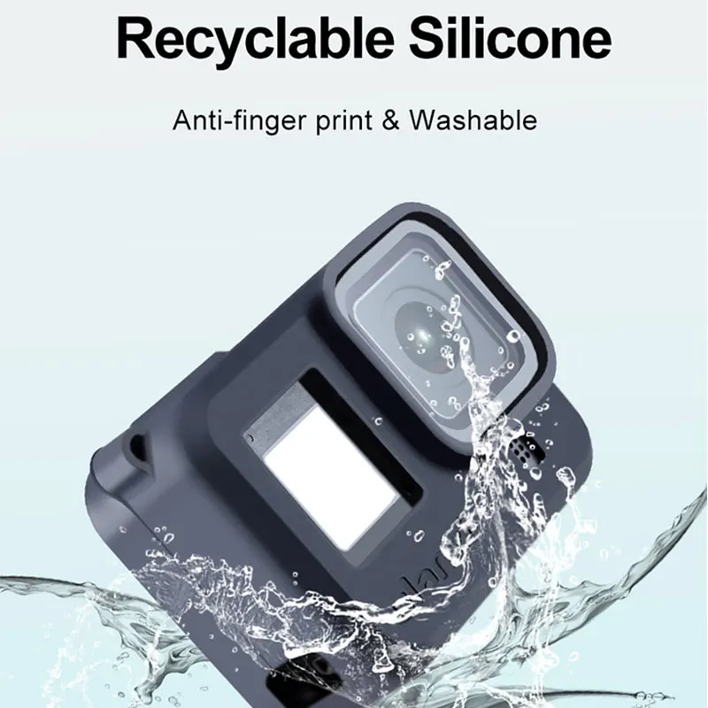 Ulanzi силиконовый защитный чехол для GoPro 8 Объектив Полный мягкий Корпус с шнурком Hero8 аксессуары спортивной