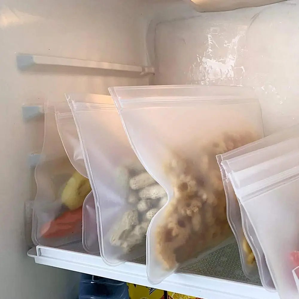 Многоразовые силиконовые пакеты для хранения еды сэндвича жидкость закуски Ланч