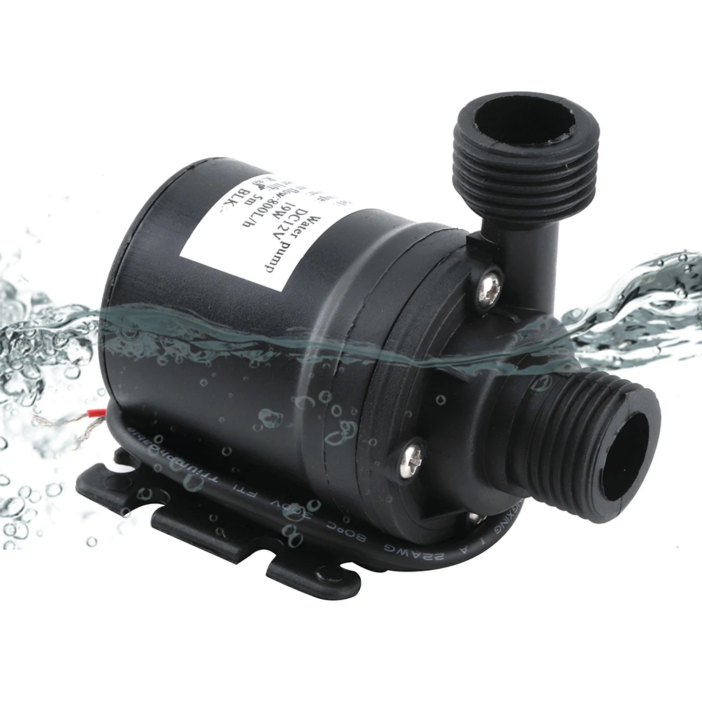 BORUiT Ультра тихий мини погружной водяной насос 5 м 800л/ч DC12V домашний сад ilter Рыбный