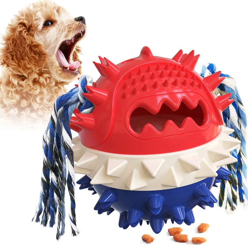 

Squeaky Dog Ball Toy for Aggressive Chewers,Indestructible Durable Big Dogs Chew Spiky Ball, Floatable Rubber Pet Toys