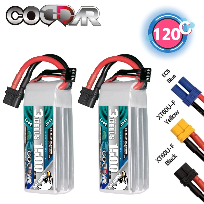 

1-5 шт. CODDAR 3S 1500 мАч 120C 11,1 В LiPo батарея XT60 разъем для радиоуправляемого вертолета квадрокоптера FPV гоночного дрона запчасти