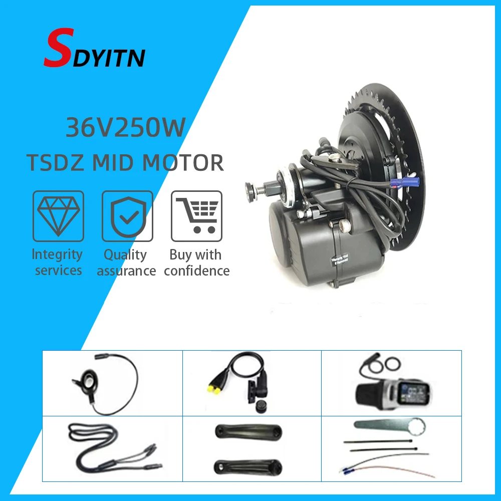Комплект двигателя SDYITN Tongsheng tsdz2 для электровелосипеда 36 В 250 Вт 48 500 Вт|Двигатель